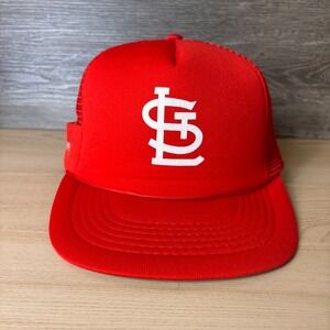 Vintage St Louis Cardinals Hat Snap Back Red Trucker MLB Baseball Music Edition